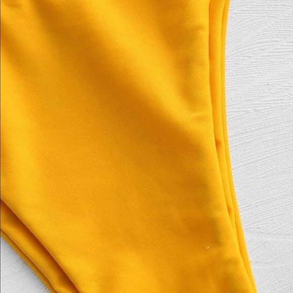 NWT Zaful Marigold Yellow Sz8 Bikini - Picture 3 of 6